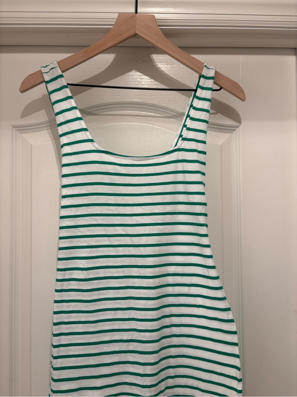 Women’s Rails green and white striped midi tank dress w/tie size M - Picture 2 of 7